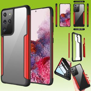 Fr Samsung Galaxy S21 Ultra Hybrid Case Iron Man Rot Handy Tasche Hlle Cover Schutz