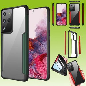 F�r Samsung Galaxy S21 Ultra Hybrid Case Iron Man Gr�n Handy Tasche H�lle Cover Schutz