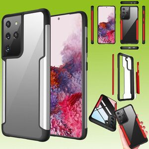 F�r Samsung Galaxy S21 Ultra Hybrid Case Iron Man Silber Handy Tasche H�lle Cover Schutz