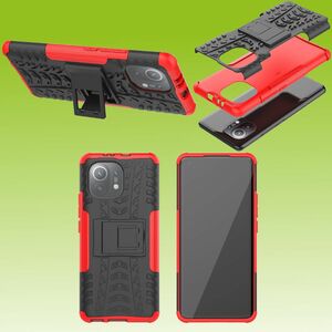 Fr Xiaomi Mi 11 Hybrid Case 2teilig Outdoor Rot Handy Tasche Hlle Cover Schutz