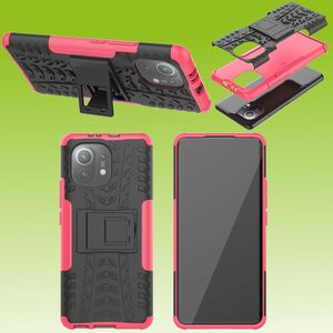 Fr Xiaomi Mi 11 Hybrid Case 2teilig Outdoor Pink Handy Tasche Hlle Cover Schutz