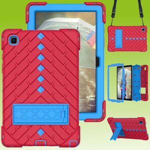 Fr Samsung Galaxy Tab A7 2020 Shockproof Hybrid Tablet Hlle mit Band Rot / Blau