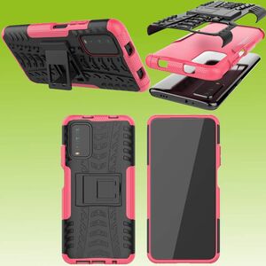Fr Xiaomi Poco M3 / Redmi 9T Hybrid Case 2teilig Outdoor Pink Tasche Hlle Cover Schutz