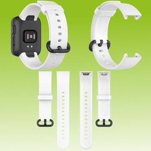Fr Xiaomi Mi Watch Lite / Redmi Watch Kunststoff / Silikon Armband Wei Uhr Neu