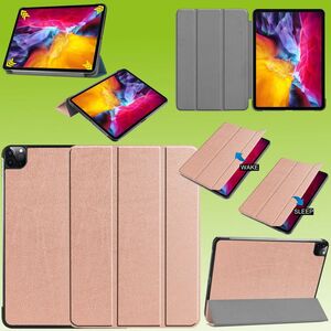 Premium Smart Cover Rose Gold Tasche Etuis H�lle f�r Apple iPad Air 13 2024 / Pro 12.9 2021 Case
