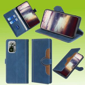 Für Xiaomi Redmi Note 10 Pro Design Handy Tasche Wallet Premium Dunkel Blau Schutz Hülle Case Cover Etuis Neu Zubehör