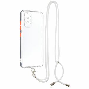 F�r Samsung Galaxy A32 4G Silikoncase TPU Schutz Transparent Handy Tasche H�lle Cover Etui Zubeh�r Neu + Halte Schlaufe