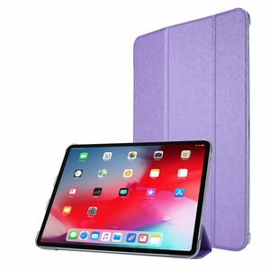 F�r Apple iPad Air 13 2024 / Pro 12.9 2021 3 folt Wake UP Smart Cover Tablet Tasche Lila Etuis