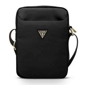 Guess Universal Handtasche fr Tablets Schwarz Nylon Triangle Logo Collection
