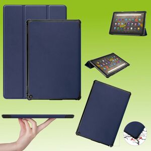 Fr Amazon Fire HD 10 / 10 Plus 2021 Tablet Tasche 3 folt Wake UP Smart Cover Etuis Dunkel Blau