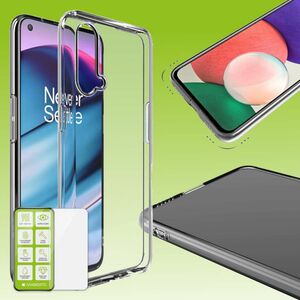 Fr OnePlus Nord CE 5G Silikoncase TPU Transparent + 0,26 H9 Glas Handy Tasche Hlle Schutz Cover