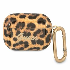 Guess Apple AirPods Pro Cover Leoparden Muster Silicone Schutzhlle Tasche Case Etui