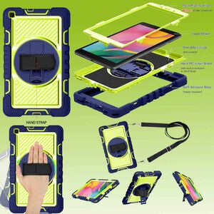 Fr Tablet Modelle aufstellbare Outdoor Hybrid 360 Grad mit Halte-Schlaufe Tablet Tasche Etuis Cover Case Schutz Robust Neu