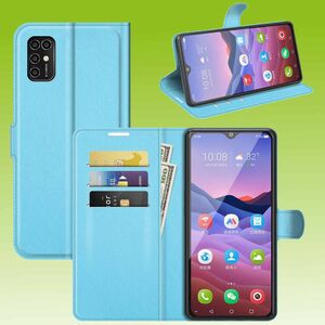 Fr ZTE Blade V2020 Smart Handy Tasche Wallet Premium Blau Schutz Hlle Case Cover Etuis Neu Zubehr