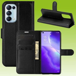 Für Oppo Find X3 Lite Handy Tasche Wallet Premium Schwarz Schutz Hülle Case Cover Etuis Neu Zubehör