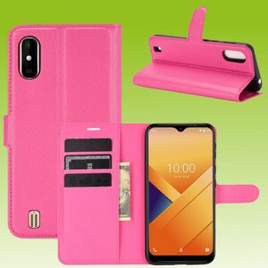 Fr Wiko Y81 Handy Tasche Wallet Premium Pink Schutz Hlle Case Cover Etuis Neu Zubehr