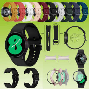 Für Samsung Galaxy Watch 4 / 5 Hochwertiges Kunststoff / Silikon Uhr Armband Zubehör Neu