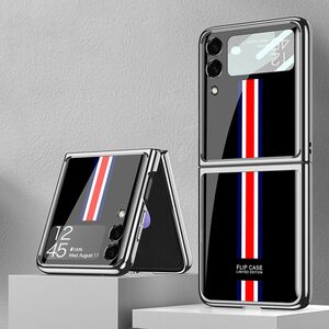 Fr Samsung Galaxy Z Flip3 5G Painted Glas Hart Cover Handy Hlle Etui
