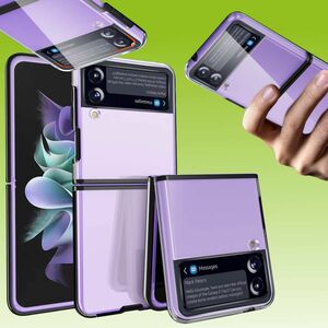 Für Samsung Galaxy Z Flip3 5G Crystal Design Kunststoff TPU Cover Handy Tasche Hülle Etuis Schwarz