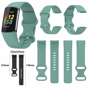 Fr Fitbit Charge 6 / 5 Hochwertiges Kunststoff / Silikon Uhr Watch Smart Armband