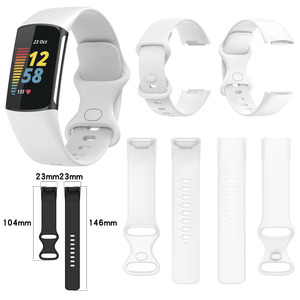 F�r Fitbit Charge 6 / 5 Hochwertiges Kunststoff / Silikon Uhr Watch Smart Armband