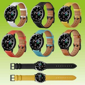 Für Samsung Galaxy Watch 4 40 / 44 Hochwertiges Echt Leder Ersatz Tausch Uhr Armband Zubehör Neu