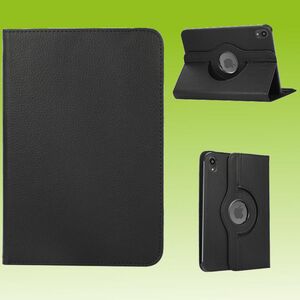 Fr Apple iPad Mini 2024 8.3 Zoll / Mini 6 2021 360 Grad Rotation Kunstleder Hlle Schwarz