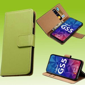 Für Gigaset GS5 / GS5 Lite Handy Tasche Wallet Premium Schutz Hülle Case Cover Etuis Neu Zubehör Grün