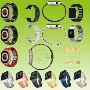 Fr Apple Watch Serie Ultra 1+ 2 / 9 8 7 + 6 + 5 + 4 + 3 + 2 + 1 Hochwertiges Magnetisches Stahl Ersatz Tausch Uhr Armband Zubehr Neu