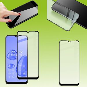 Fr Motorola Moto E20 3D Premium 0,3 mm H9 Hart Glas Schwarz Folie Schutz Hlle Neu