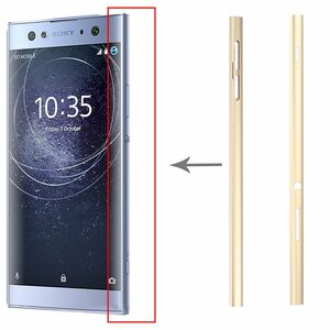 1 Paar Metall Seiten Rahmen Leiste Platte fr Sony Xperia XA2 Ultra Gold Ersatzteil Reparatur