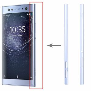 1 Paar Metall Seiten Rahmen Leiste Platte fr Sony Xperia XA2 Ultra Blau Ersatzteil Reparatur