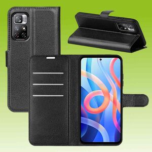 Für Xiaomi Poco M4 Pro 5G Handy Tasche Wallet Premium Schutz Hülle Case Cover Etuis Neu Zubehör Schwarz