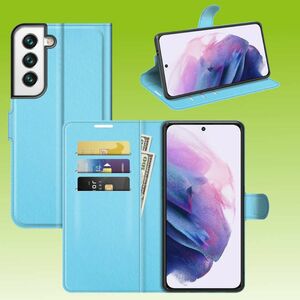 F�r Samsung Galaxy S22 Plus Handy Tasche Wallet Premium Schutz H�lle Case Cover Etuis Neu Zubeh�r Blau