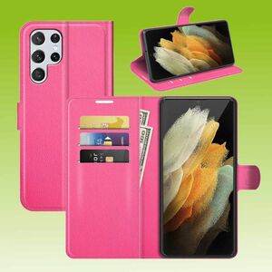 Fr Samsung Galaxy S22 Ultra Handy Tasche Wallet Premium Schutz Hlle Case Cover Etuis Neu Zubehr Pink