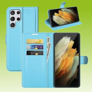 Fr Samsung Galaxy S22 Ultra Handy Tasche Wallet Premium Schutz Hlle Case Cover Etuis Neu Zubehr Blau
