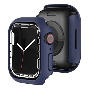 Fr Apple Watch Serie 9 8 7 45mm Schock TPU Silikon Hlle Dunkel Blau