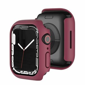 Fr Apple Watch Serie 9 8 7 41mm Schock TPU Silikon Hlle Dunkel Rot