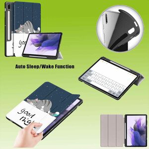 Fr Samsung Galaxy Tab S7 Plus / Tab S8 Plus DELUXE Wake UP / Sleep Smart Cover Motiv 6 Tablet Tasche Etuis Hlle 