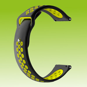 Für Amazfit GTR 3 / GTR 3 Pro Hochwertiges Kunststoff / Silikon Uhr Watch Smart Sport Armband Schwarz / Gelb