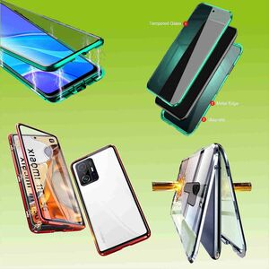 Beidseitiger 360 Grad Magnet / Glas Case Bumper fr Smartphones Handy Tasche Case Hlle Cover New Style