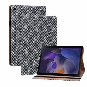 Fr Samsung Galaxy Tab A8 2021 X205 X200 Design Muster Schwarz Kunstleder Hlle Cover Tablet Tasche Case Neu