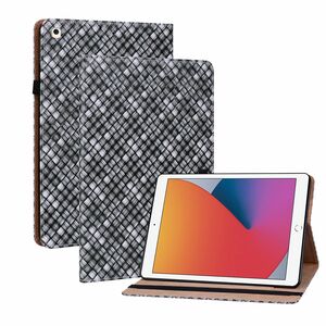 Fr Apple iPad 10.2 Zoll 2019 / 2020 / 2021 7. / 8. 9. Gen / Air 2019 10.5 Design Muster Schwarz Kunstleder Hlle Cover Tablet Tasche Case Neu