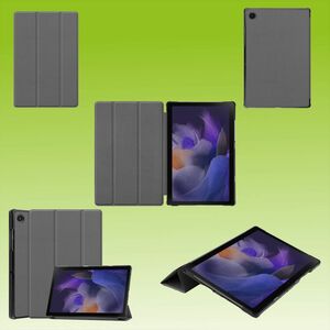 Fr Samsung Galaxy Tab A8 2021 X205 X200 3folt Wake UP Smart Cover Grau Tasche Etuis Hlle