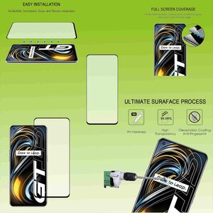 Fr Oppo Realme GT Master / Realme GT 5G 3D Premium 0,3 mm H9 Hart Glas Schwarz Folie Schutz Hlle Neu