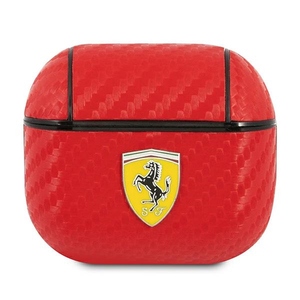 Scuderia Ferrari Apple AirPods 3 Cover Rot On Track Carbon Collection Silicone Schutzhlle Case