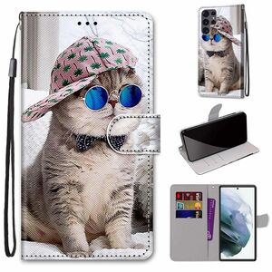 Fr Samsung Galaxy S22 Ultra 5G Kunstleder Handy Tasche Book Motiv 6 Schutz Hlle Case Cover Etui Neu