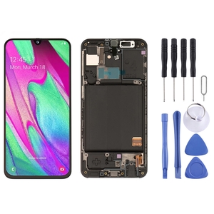 Fr Samsung Galaxy A40 SM-A405F Display Full LCD mit Rahmen Einheit Touch Ersatzteil Reparatur Schwarz