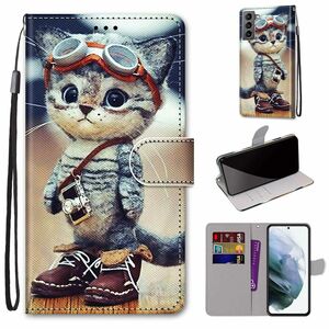 Fr Samsung Galaxy S22 5G Kunstleder Handy Tasche Book Motiv 1 Schutz Hlle Case Cover Etui Neu