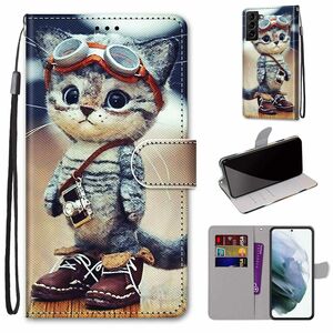 F�r Samsung Galaxy S22 Plus 5G Kunstleder Handy Tasche Book Motiv 1 Schutz H�lle Case Cover Etui Neu